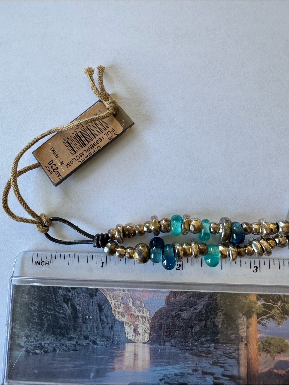 UNO de 50 Silver Crescent Bracelet with Turquoise and Pearl Accents - Picture 4 of 8